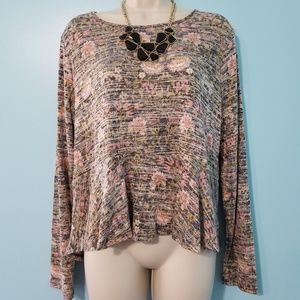 LAUREN CONRAD Floral Peplum Blouse